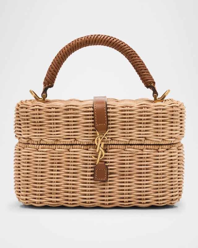 YSL Vanity Bag in Raffia Wicker
